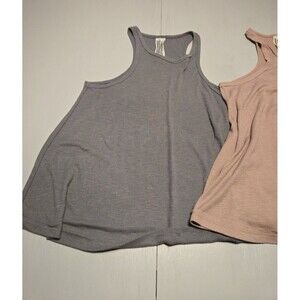 Free People Womens Long Beach Tank Top Ribbed Brown Size Small